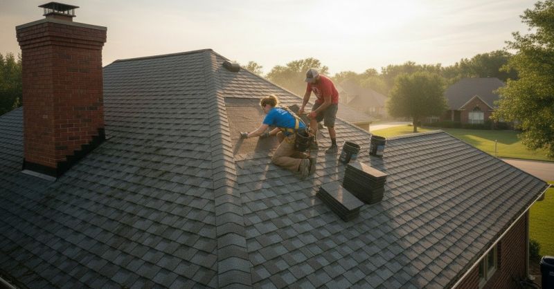Local Roofing pros at work